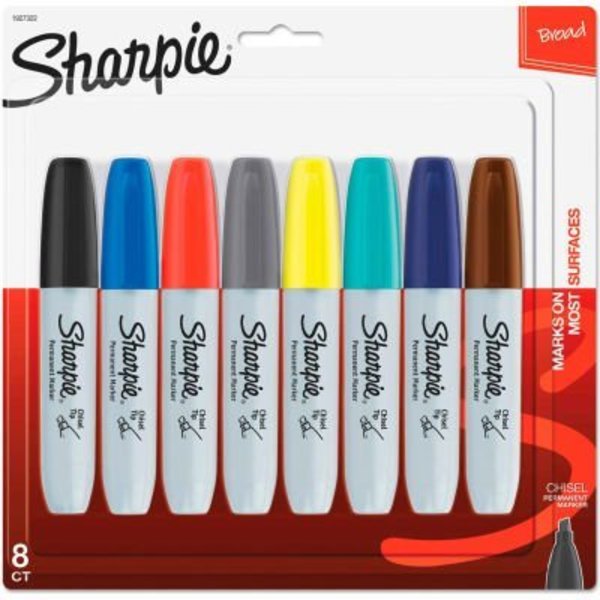 Sanford Sharpie Permanent Marker - 5.3 mm Chisel Tip - Assorted Fashion - 8 Pack 1927322